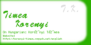 timea korenyi business card